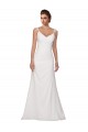 Chapel Train Ivory Sleeveless Sheath Wedding Dresses Birmingham