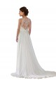 Sweep Train Ivory Sleeveless A-Line Boho Wedding Dress Birmingham