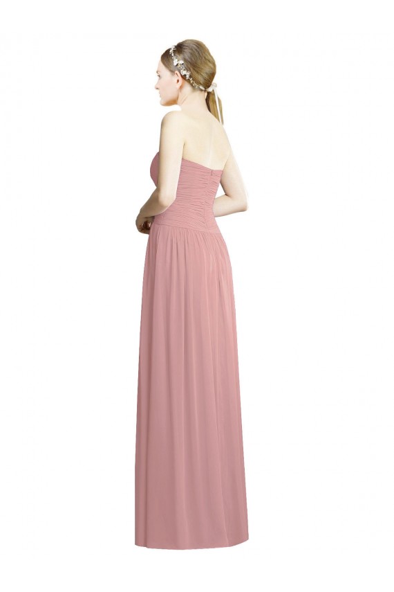 Long Dusty Pink Sleeveless A-Line Bridesmaid Dress / Evening Dress Birmingham