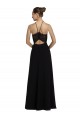 Long Black Sleeveless A-Line Keyhole Back Bridesmaid Gown Birmingham