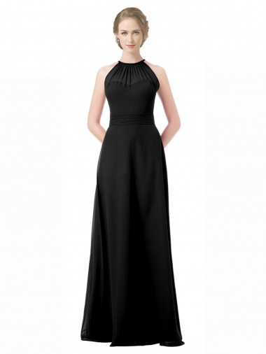 Long Black Sleeveless A-Line Formal Dress / Bridesmaid Dress Birmingham