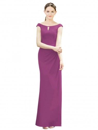 Long Wild Berry Sleeveless Mermaid Bridesmaid Dress Birmingham