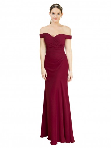 Long Burgundy Sleeveless Mermaid Black Tie Prom Dress / Bridesmaid Dress Birmingham