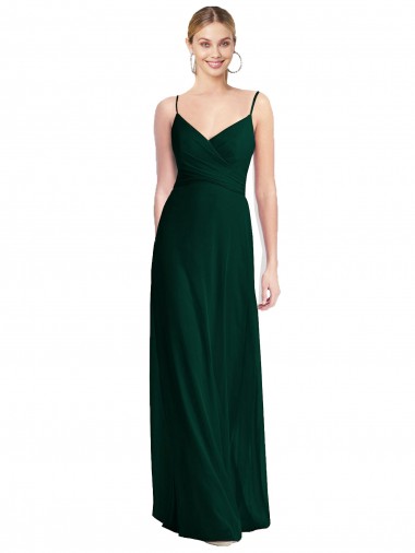 Long Ever Green Sleeveless A-Line Low Back Bridesmaid Dress Birmingham