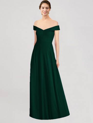 Long Ever Green Sleeveless A-Line Formal Dress / Bridesmaid Dress Birmingham