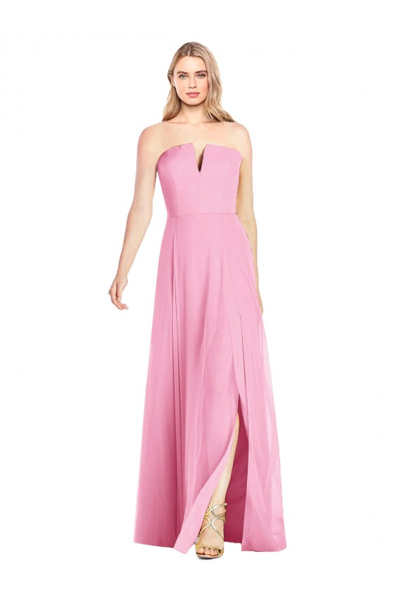 Long Hot Pink Sleeveless Trumpet Semi Formal Evening Dress / Bridesmaid Dress Birmingham