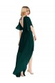 Ever Green Flutter Sleeves A-Line Tie Back High Low Bridesmaid Dress Birmingham