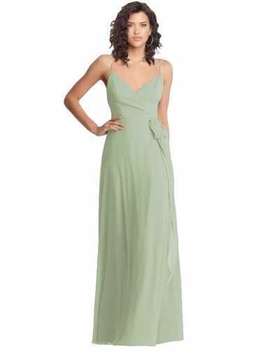 Long Smoke Green Sleeveless Trumpet Formal Evening Gown / Bridesmaid Dress Birmingham