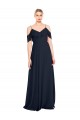 Long Dark Navy Sleeveless A-Line V-Back Bridesmaid Dress Birmingham