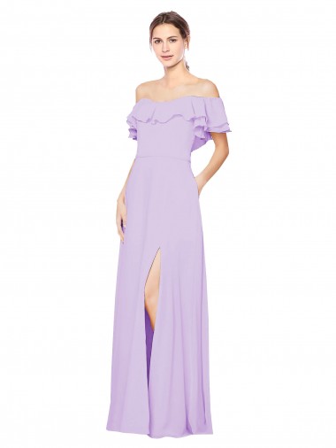 Long Lilac Sleeveless A-Line Low Back Bridesmaid Dress Birmingham