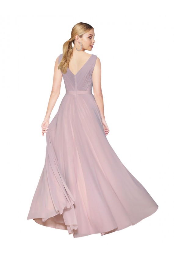 Long Primrose Sleeveless A-Line V-Back Formal Evening Gown / Prom Dress / Bridesmaid Dress Birmingham