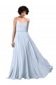 Long Light Sky Blue Sleeveless A-Line Low Back Formal Dress / Bridesmaid Dress Birmingham