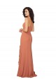 Long Rosewood Sleeveless A-Line V-Back Bridesmaid Dress Birmingham