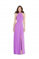 Long Violet Sleeveless A-Line Open Back Formal Evening Gown / Bridesmaid Dress Birmingham