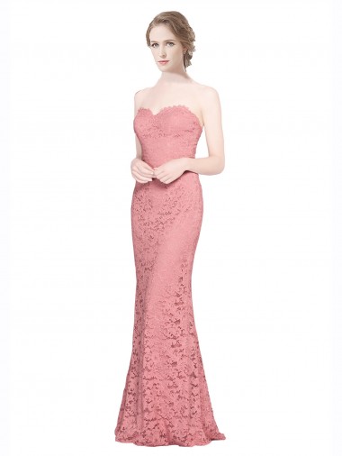 Long Salmon Sleeveless Mermaid Formal Dress / Bridesmaid Dress Birmingham