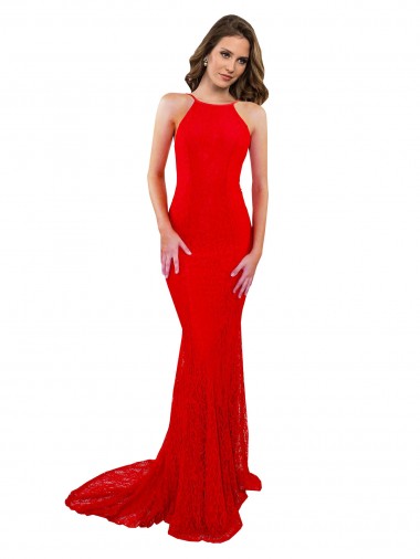 Long Red Sleeveless Mermaid Open Back Evening Gown / Prom Dress / Bridesmaid Dress Birmingham