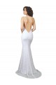 Sweep Train White Sleeveless Mermaid Open Back Wedding Dress Birmingham