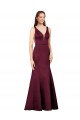 Long Burgundy Sleeveless Sheath V-Back Formal Evening Gown / Prom Dress / Bridesmaid Dress Birmingham