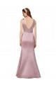 Long Burgundy Sleeveless Sheath V-Back Formal Evening Gown / Prom Dress / Bridesmaid Dress Birmingham