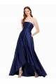 Long Dark Navy Sleeveless A-Line Low Back High Low Evening Gown / Prom Dress / Bridesmaid Dress Birmingham