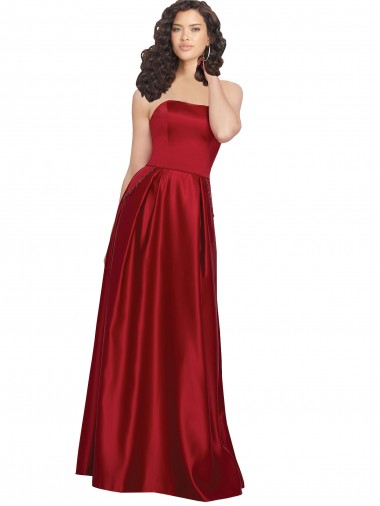 Long Dark Red Sleeveless A-Line Prom Dress / Bridesmaid Dress Birmingham