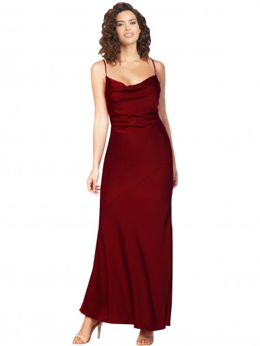 Long Burgundy Sleeveless Sheath Low Back Black Tie Evening Gown / Prom Dress / Bridesmaid Dress Birmingham