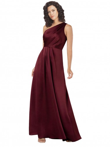 Long Burgundy Sleeveless A-Line Silk like Satin Formal Evening Gown / Prom Dress / Bridesmaid Dress Birmingham