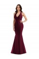 Long Burgundy Sleeveless Mermaid Open Back Formal Plus Size Evening Gown / Prom Dress / Bridesmaid Dress Birmingham