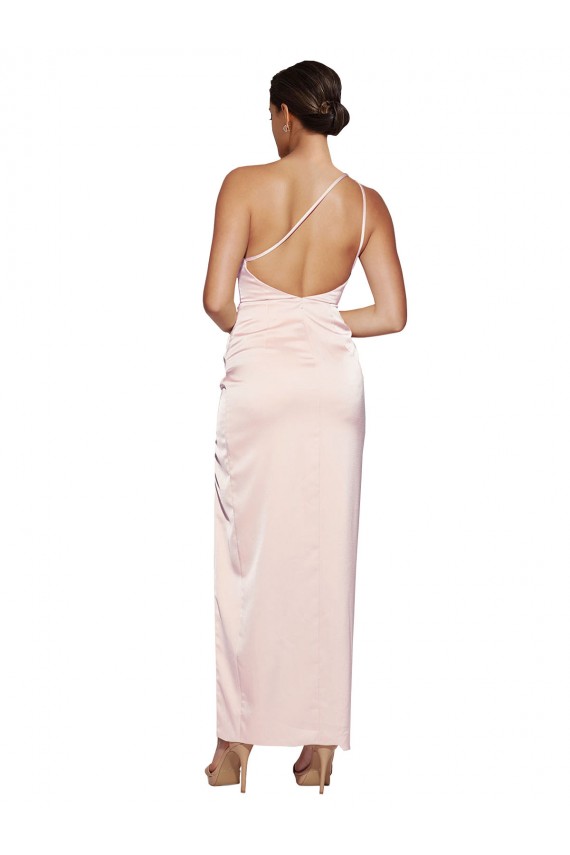 Long Pink Sleeveless A-Line Low Back Semi Formal Evening Dress / Prom Dress / Bridesmaid Dress Birmingham