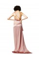 Long Dusty Pink Sleeveless A-Line Open Back Formal Evening Gown / Prom Dress / Bridesmaid Dress Birmingham