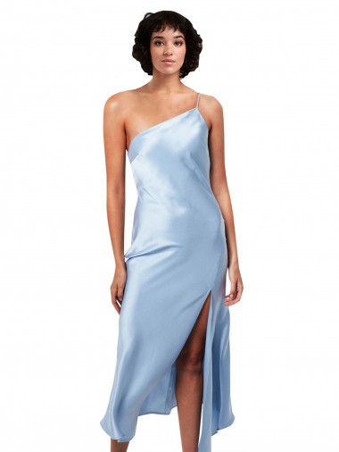 Midi Length Light Sky Blue Sleeveless A-Line Formal Evening Gown / Prom Dress / Bridesmaid Dress Birmingham