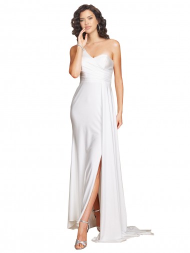 Long White Sleeveless A-Line Wedding Dress Birmingham