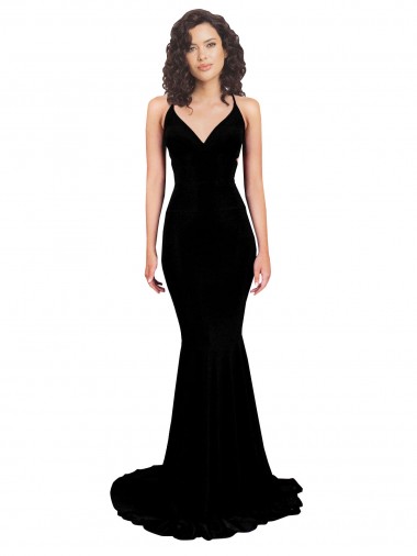 Long Black Sleeveless Mermaid Open Back Formal Evening Gown / Prom Dress / Bridesmaid Dress Birmingham