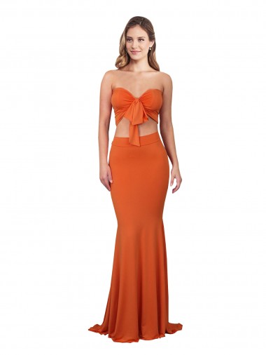 Long Orange Sleeveless Mermaid Formal Evening Gown / Prom Dress / Bridesmaid Dress Birmingham