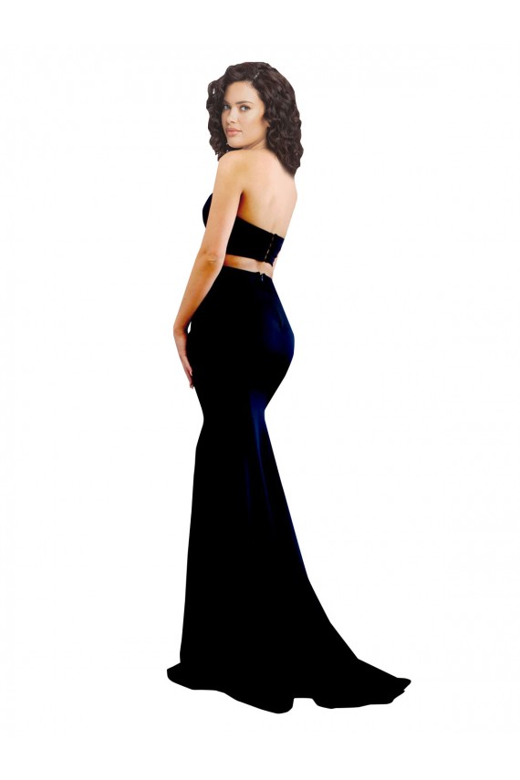 Long Black Sleeveless Mermaid Low Back Stretch Crepe Formal Evening Gown / Prom Dress / Bridesmaid Dress Birmingham