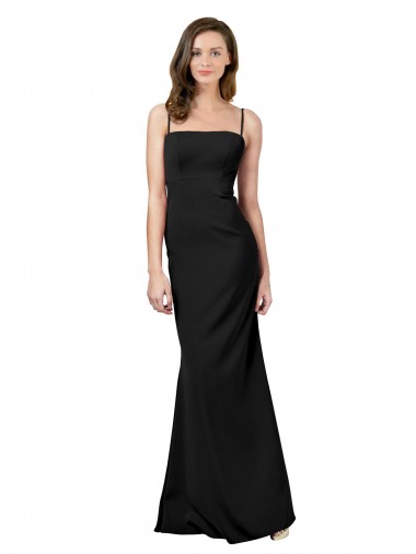 Long Black Sleeveless Sheath Low Back Formal Evening Gown / Prom Dress / Bridesmaid Dress Birmingham