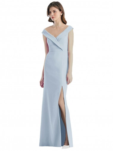 Long Light Sky Blue Sleeveless A-Line Black Tie Evening Gown / Bridesmaid Dress Birmingham