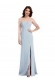 Long Light Sky Blue Sleeveless Trumpet Low Back Bridesmaid Dress / Evening Dress Birmingham