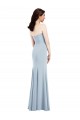 Long Light Sky Blue Sleeveless Trumpet Low Back Bridesmaid Dress / Evening Dress Birmingham