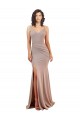 Long Dusty Pink Sleeveless Mermaid Low Back Black Tie Evening Gown / Prom Dress / Bridesmaid Dress Birmingham