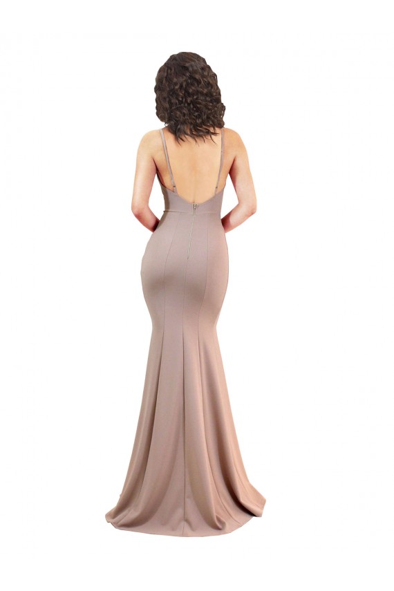 Long Dusty Pink Sleeveless Mermaid Low Back Black Tie Evening Gown / Prom Dress / Bridesmaid Dress Birmingham