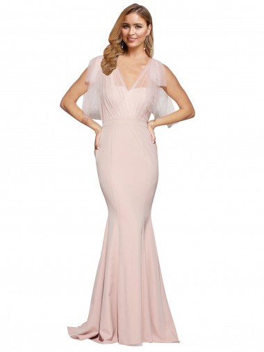 Long Mauve Sleeveless Sheath Low Back Formal Dress / Bridesmaid Dress Birmingham