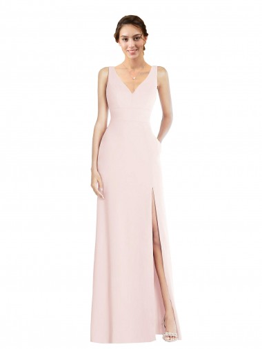 Long Pink Sleeveless A-Line Low Back Black Tie Evening Gown / Prom Dress / Bridesmaid Dress Birmingham