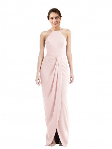 Long Pink Sleeveless Trumpet Semi Formal Evening Dress / Prom Dress / Bridesmaid Dress Birmingham