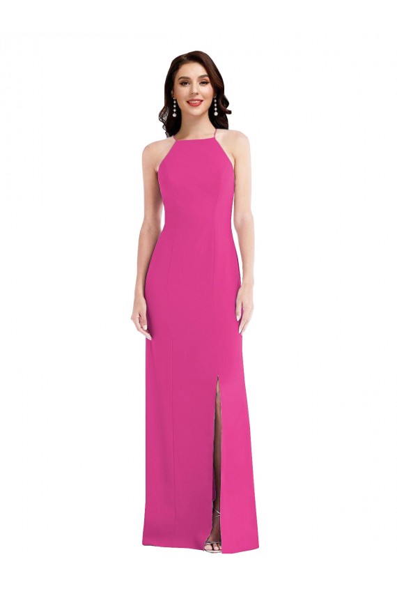 Long Fuchsia Sleeveless Trumpet Open Back Formal Evening Gown / Prom Dress / Bridesmaid Dress Birmingham