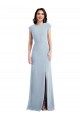 Long Light Sky Blue Cap Sleeves Trumpet Open Back Formal Evening Gown / Prom Dress / Bridesmaid Dress Birmingham