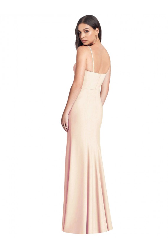 Long Nude Sleeveless Trumpet Semi Formal Evening Dress / Prom Dress / Bridesmaid Dress Birmingham