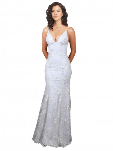 Long White Sleeveless Mermaid Open Back Formal Evening Gown / Prom Dress / Bridesmaid Dress Birmingham