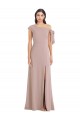 Long Dusty Pink Sleeveless A-Line Front Slit Formal Evening Gown / Prom Dress / Bridesmaid Dress Birmingham