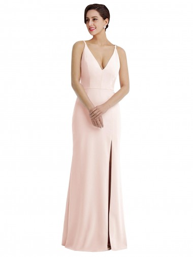 Long Pink Sleeveless Trumpet V-Back Formal Evening Gown / Prom Dress / Bridesmaid Dress Birmingham